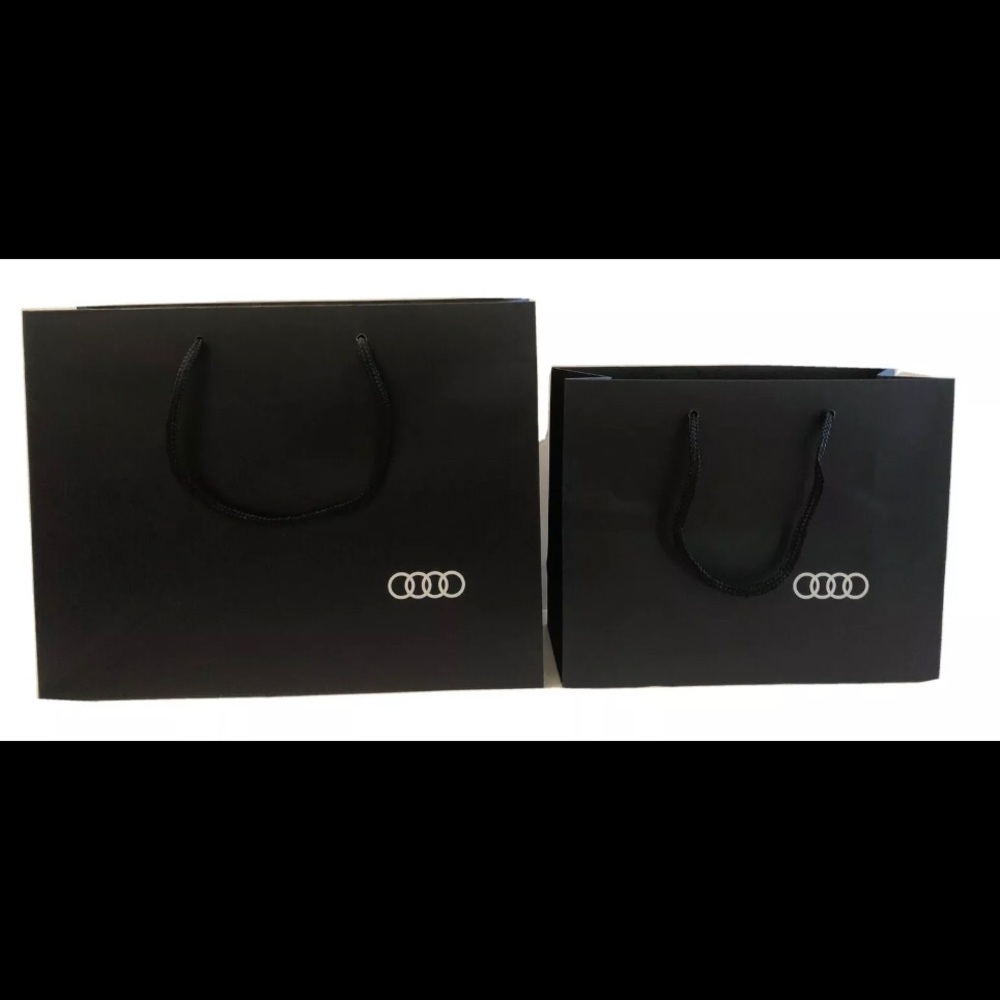 Audi Collection Shopping Bags (Set Of 2)Black new